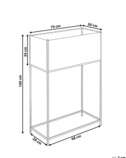 Forhøjet plantekrukke TAPIEN Metal 70 cm Beige