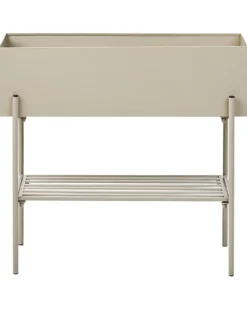 Forhøjet plantekrukke VINCA Metal 70 cm Beige