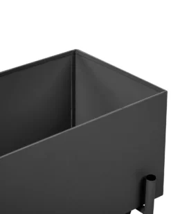 Forhøjet plantekrukke VINCA Metal 70 cm Sort