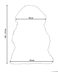 fåreskindstæppe ULURU Ferskenagtig lyserød 65 x 110 cm