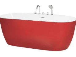 Fritstående badekar ROTSO 170 x 80 cm Rød