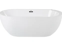 Fritstående spabad med LED NEVIS 170 x 80 cm Hvid