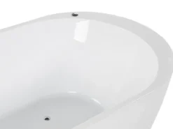 Fritstående spabad med LED NEVIS 170 x 80 cm Hvid