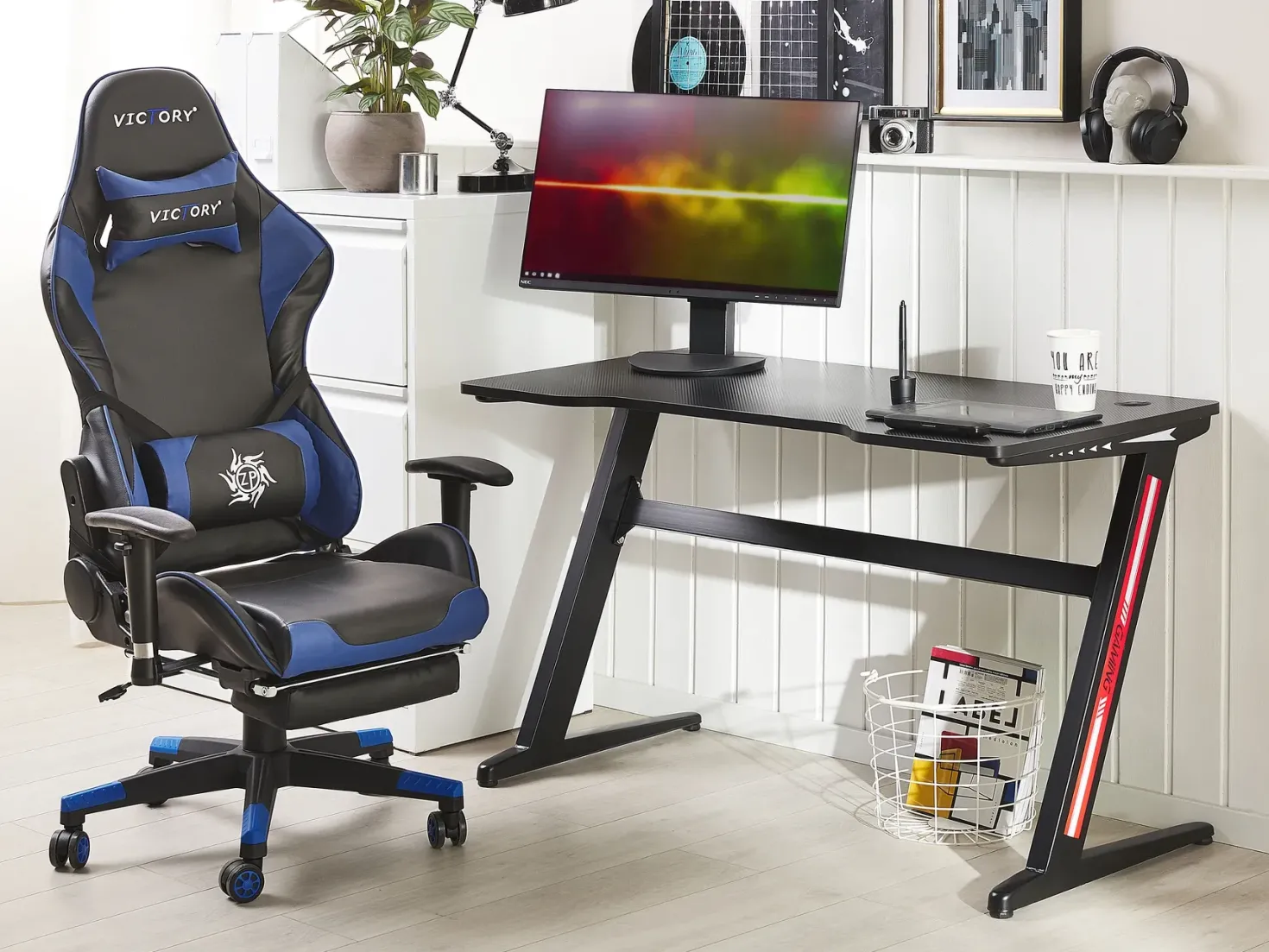 Gaming Bord DARFUR Sort 120 cm 60 cm RGB LED
