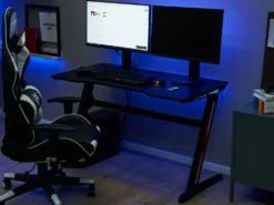 Gaming Bord DARFUR Sort 120 cm 60 cm RGB LED