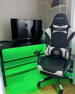 Gaming Bord DANVERS Sort 120 cm 60 cm RGB LED