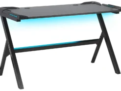 Gaming Bord DANVERS Sort 120 cm 60 cm RGB LED