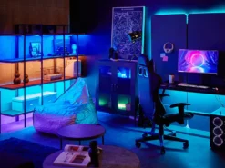 Gaming Bord DANVERS Sort 120 cm 60 cm RGB LED