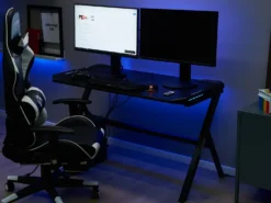 Gaming Bord DANVERS Sort 120 cm 60 cm RGB LED