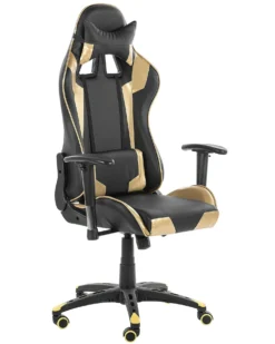 Gamingstol KNIGHT Kunstlæder Guld
