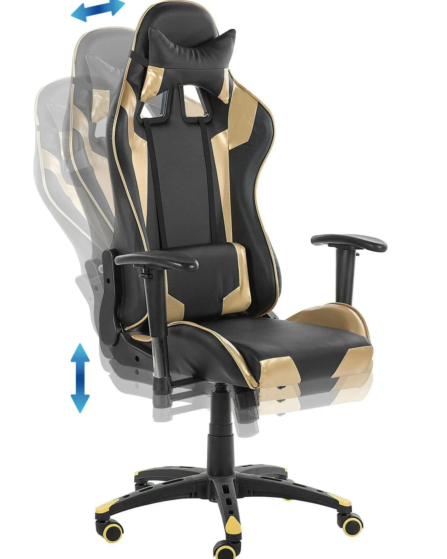 Gamingstol KNIGHT Kunstlæder Guld