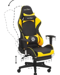 Gamingstol VICTORY Kunstlæder Gul