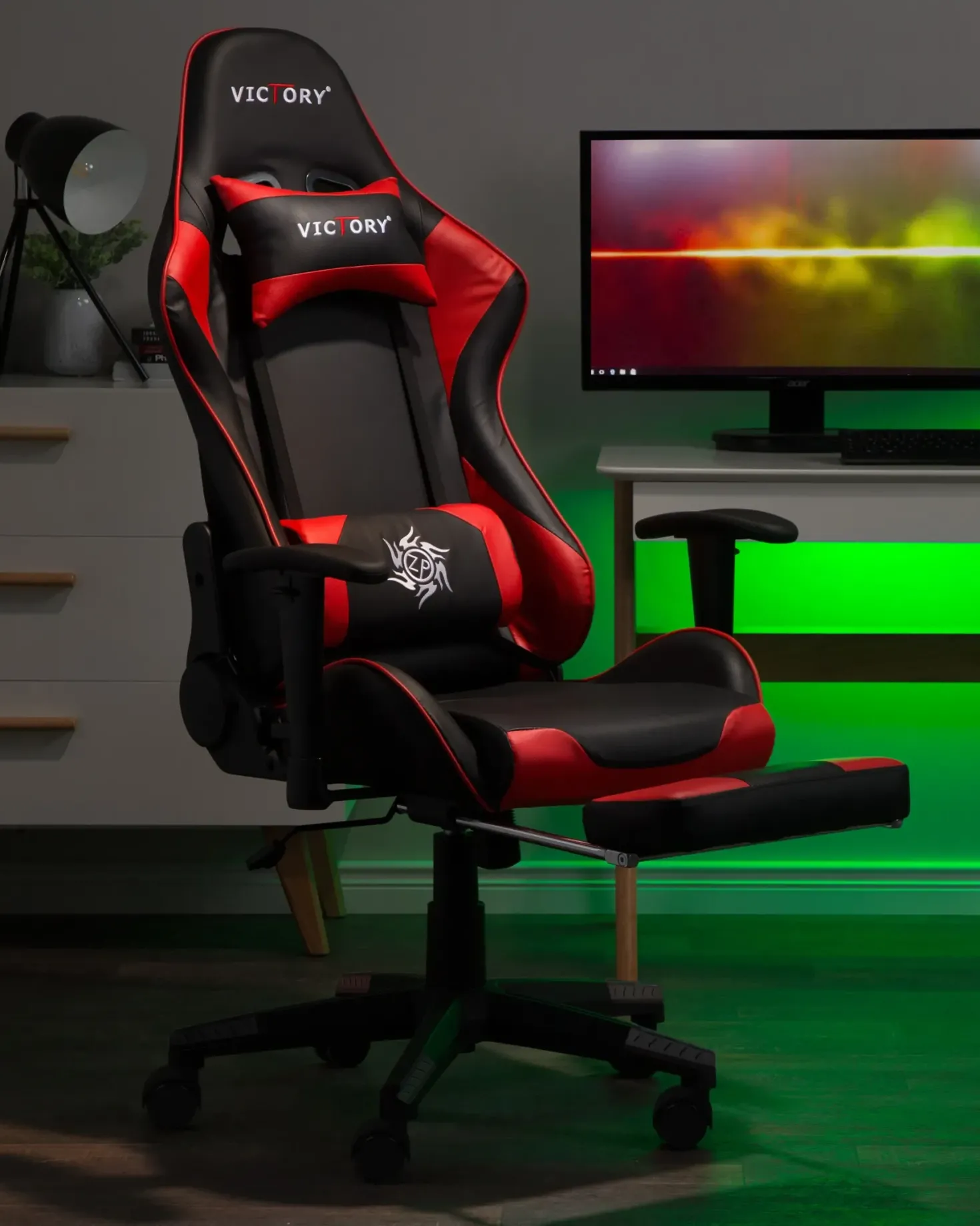 Gamingstol VICTORY Kunstlæder Rød