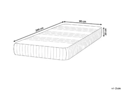Gel memoryskum madras HAPPINESS H2/3 Medium 90 x 200 cm