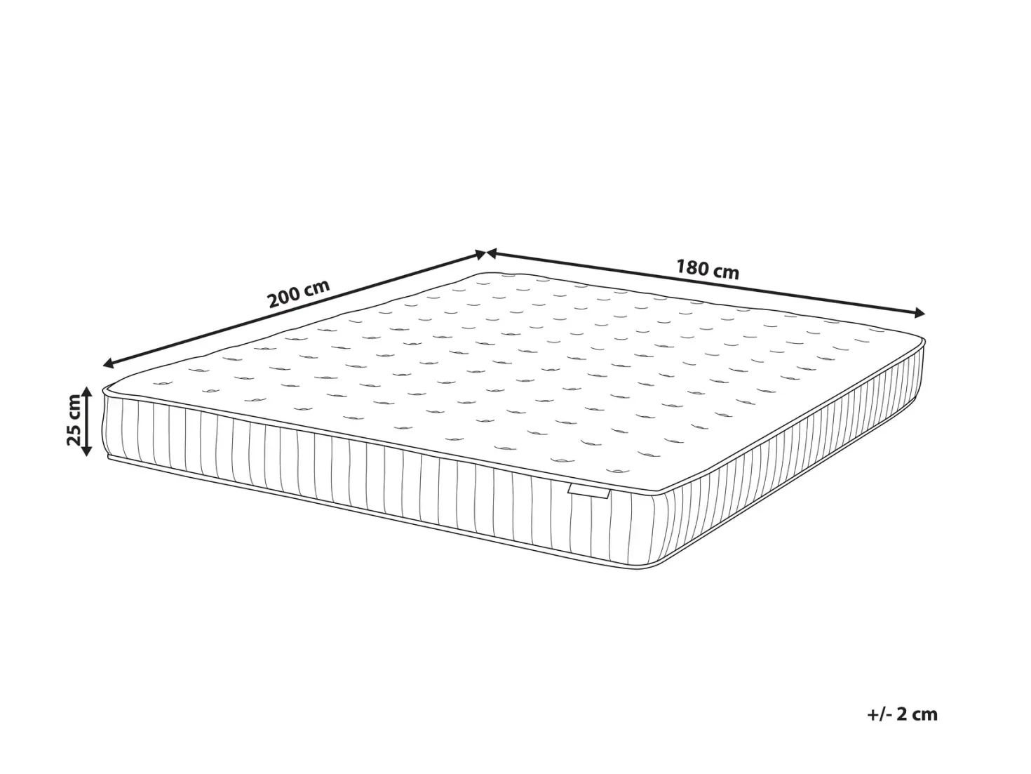 Gel memoryskum pocketfjedre madras PLEASANT H3/4 Fast 180 x 200 cm