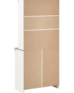 Glas vitrineskab KALBARRI 80 cm Brun/hvid