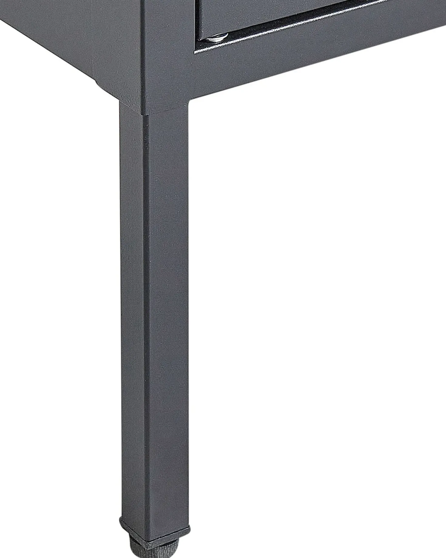 Glas vitrineskab NASH Metal 90 cm Sort