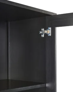 Glas vitrineskab NORNALUP 80 cm Sort