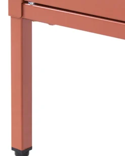 Glas vitrineskab OXTED Metal 80 cm Guldbrun