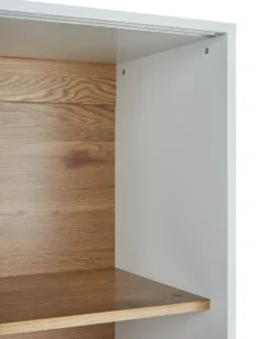 Glas vitrineskab RUMSON 80 cm Hvid