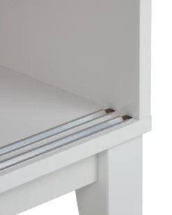Glas vitrineskab RUMSON 80 cm Hvid