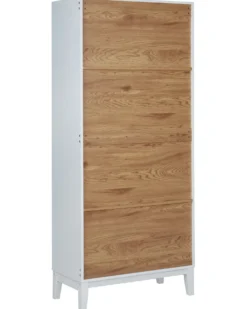 Glas vitrineskab RUMSON 80 cm Hvid