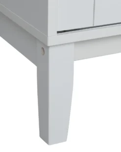 Glas vitrineskab RUMSON 80 cm Hvid