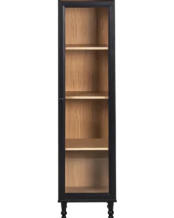 Glas vitrineskab TINGLEDALE 40 cm Sort