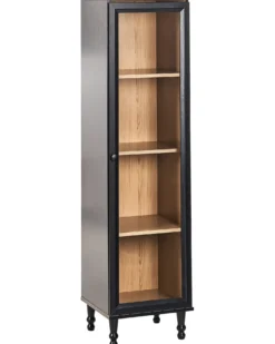 Glas vitrineskab TINGLEDALE 40 cm Sort
