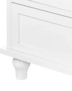 Glas vitrine skænk CARLET 71 cm Hvid