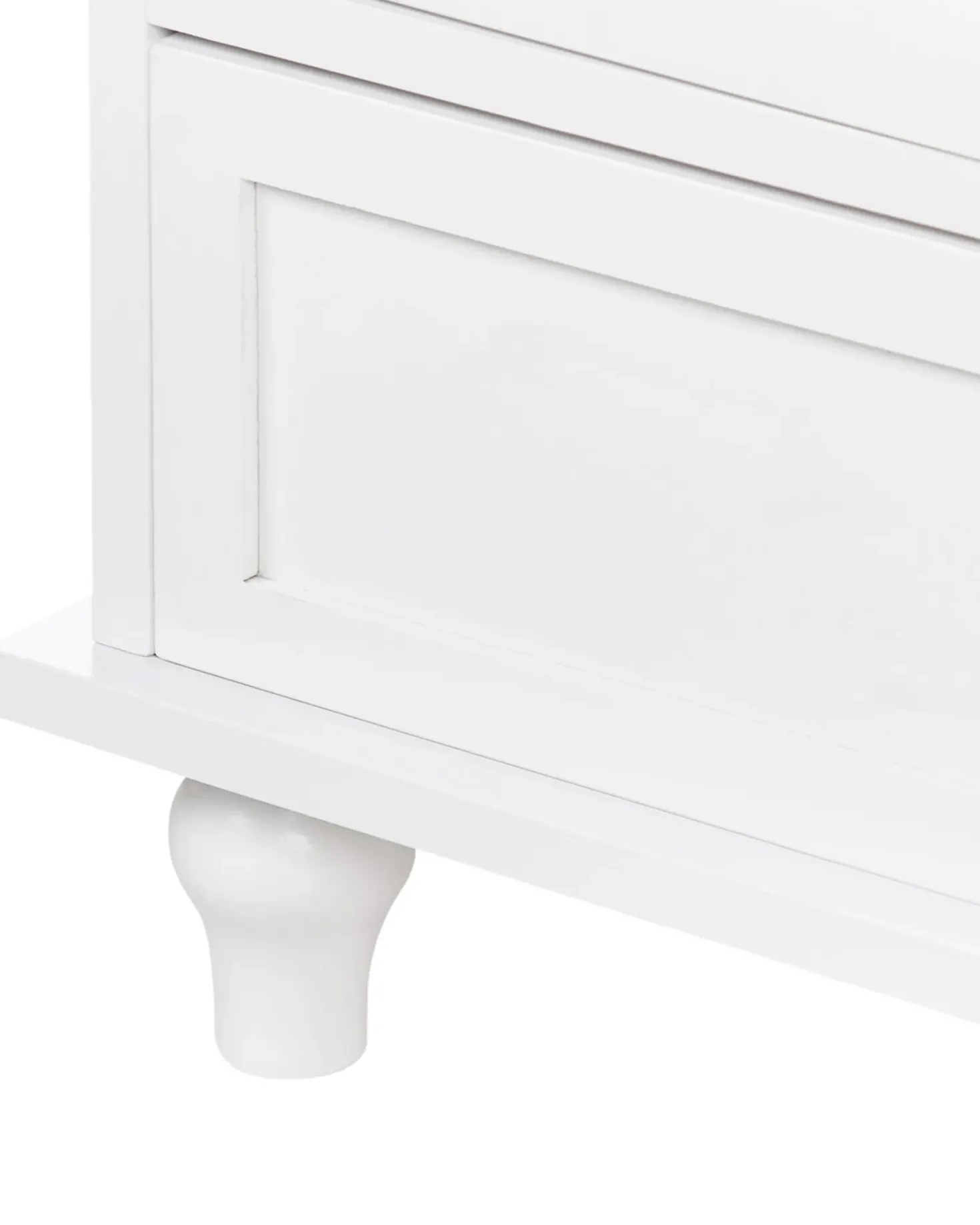 Glas vitrine skænk CARLET 71 cm Hvid