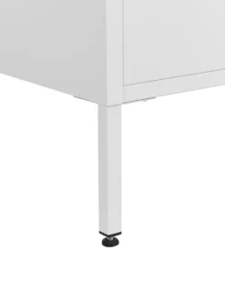 Glas vitrine skænk ESHOLT Metal 80 cm Hvid