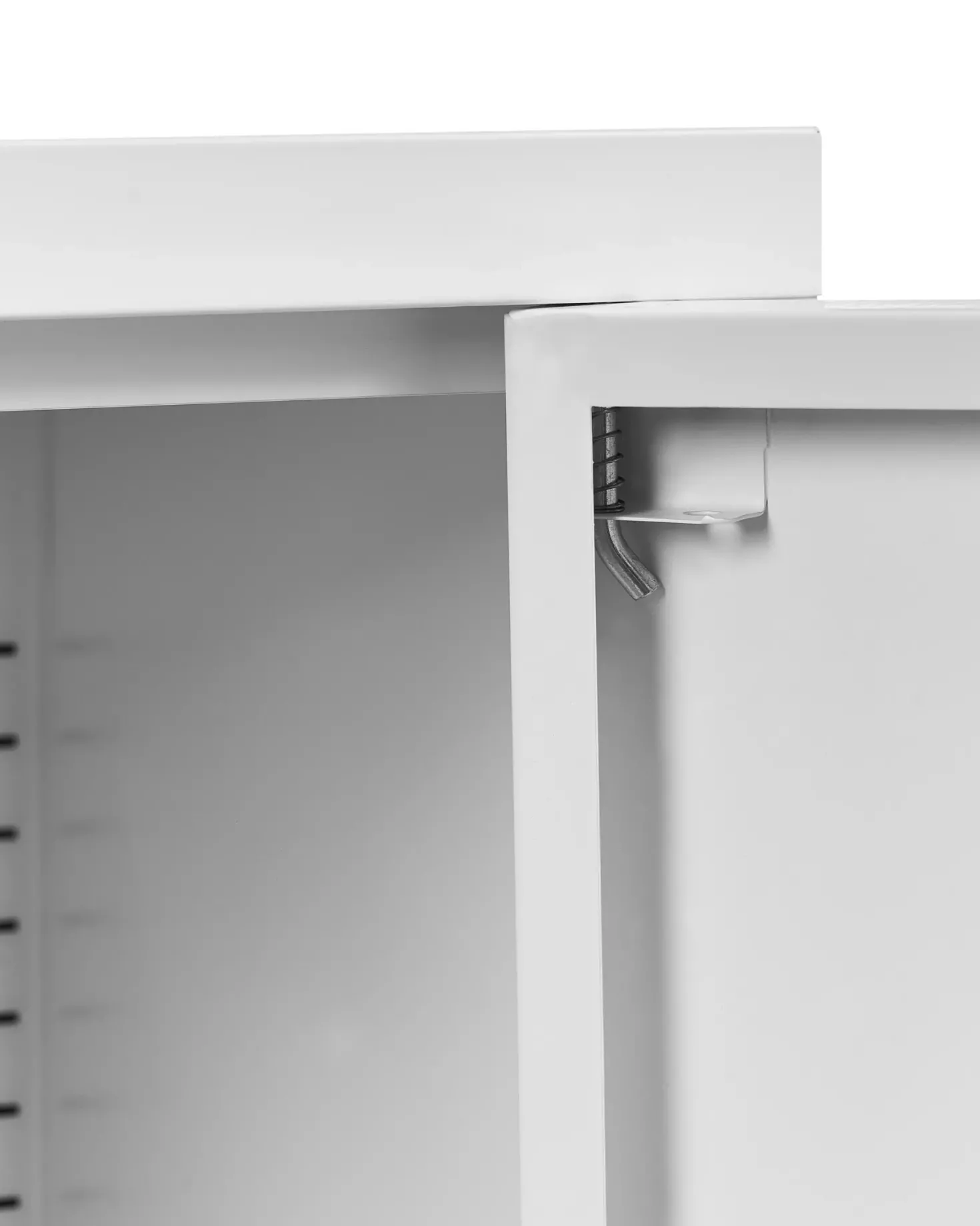 Glas vitrine skænk ESHOLT Metal 80 cm Hvid
