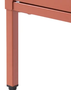 Glas vitrine skænk LERRYN Metal 90 cm Guldbrun