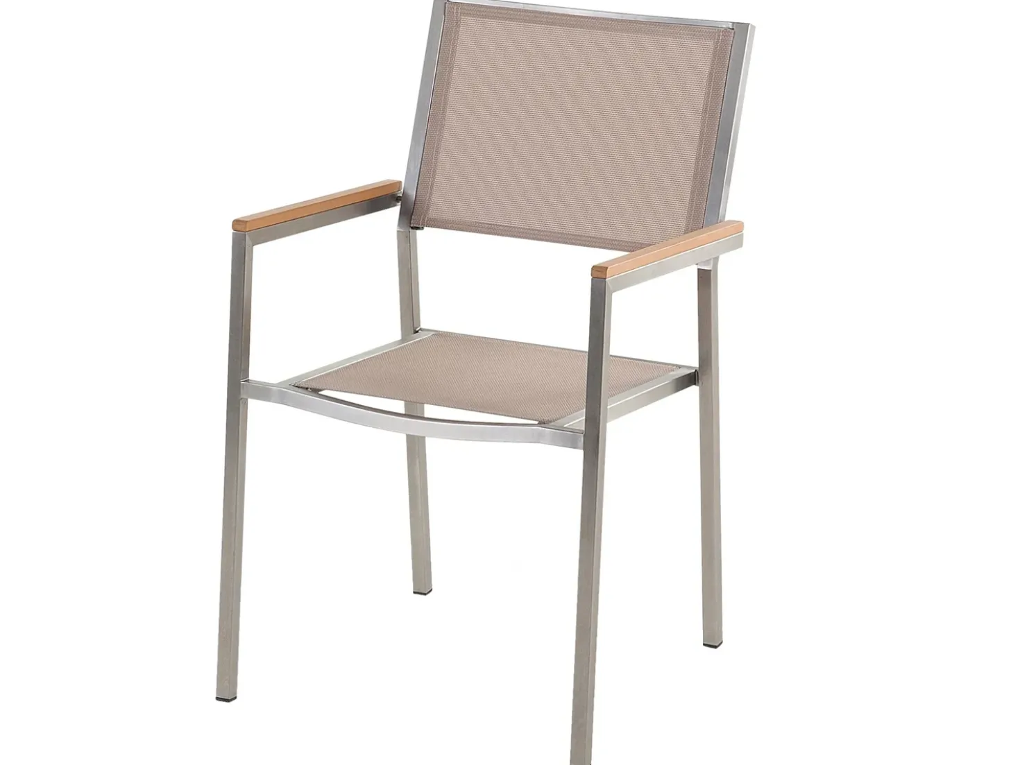 GROSSETO 6 personers Havemøbelsæt Sort/beige Hærdet glas
