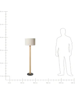 Gulvlampe BELESSA Hør Lys Beige