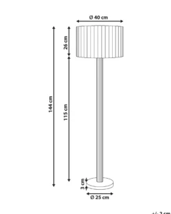 Gulvlampe BELESSA Hør Lys Beige