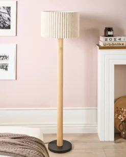 Gulvlampe BELESSA Hør Lys Beige