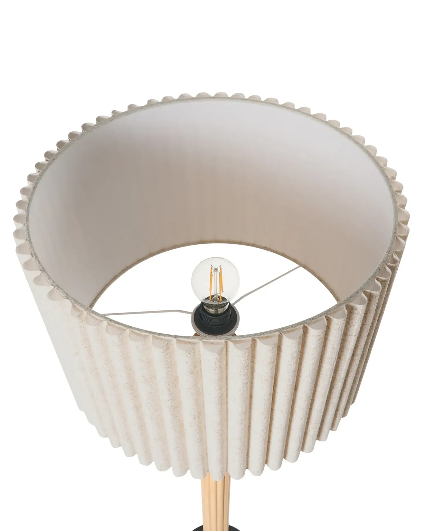 Gulvlampe BELESSA Hør Lys Beige