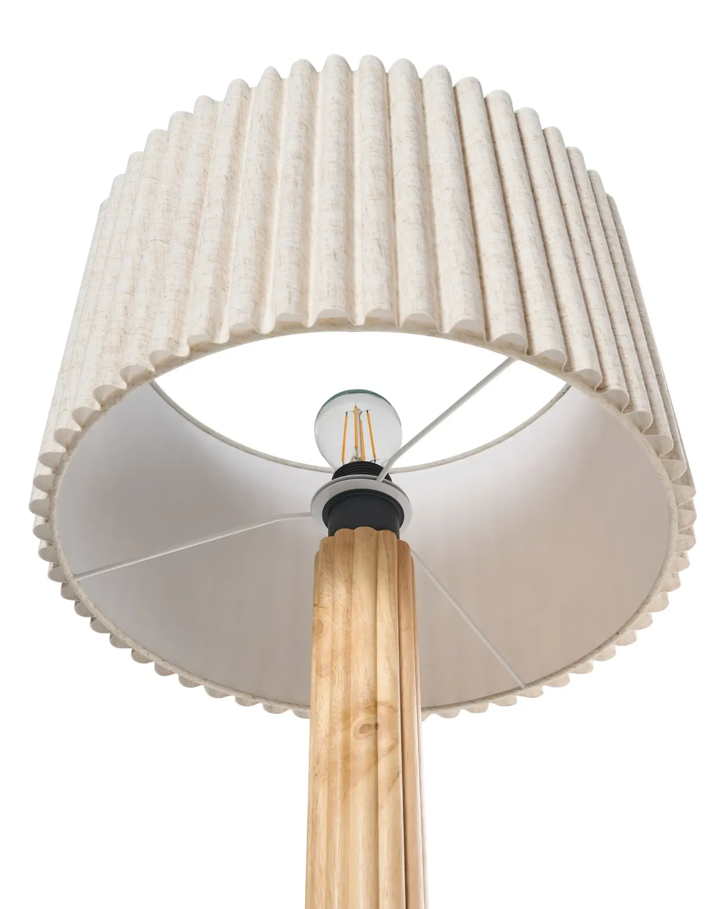 Gulvlampe BELESSA Hør Lys Beige