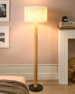 Gulvlampe BELESSA Hør Lys Beige