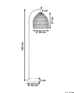 Gulvlampe BERNICA Rattan Naturlig