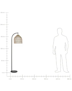 Gulvlampe BERNICA Rattan Naturlig