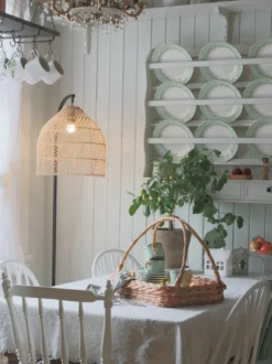 Gulvlampe BERNICA Rattan Naturlig