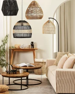 Gulvlampe BERNICA Rattan Naturlig