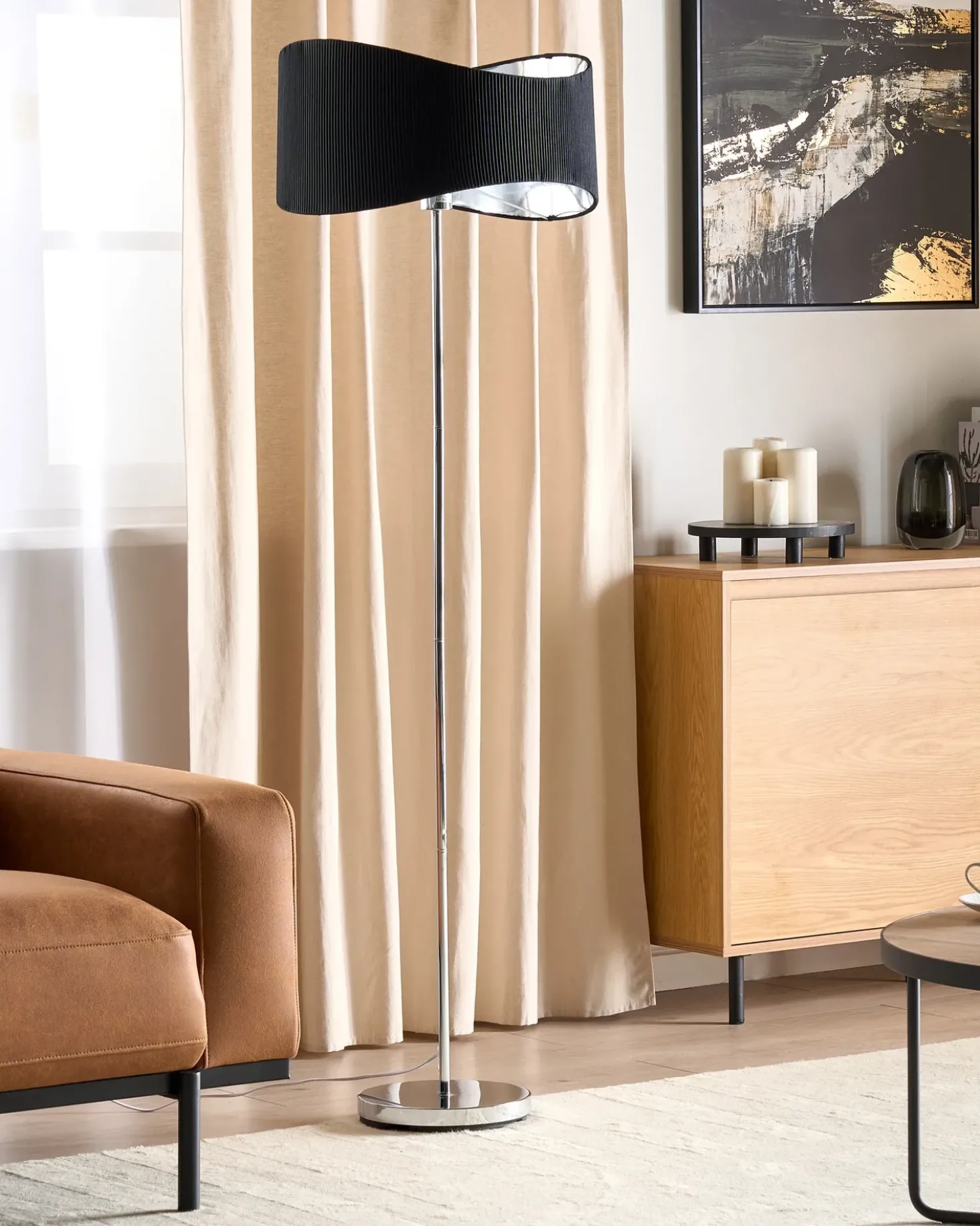 Gulvlampe CALVILLO Metal Sølv