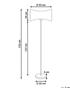 Gulvlampe CALVILLO Metal Sølv