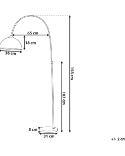Gulvlampe CANDELLA Metal Kobber
