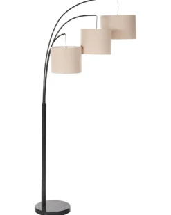 Gulvlampe CARONI Hør Beige