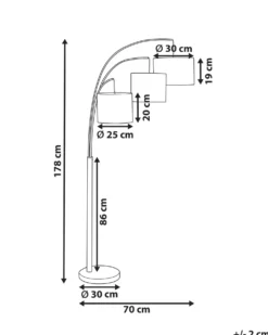 Gulvlampe CARONI Hør Beige